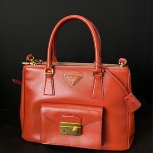Prada Scarlet Leather Satchel